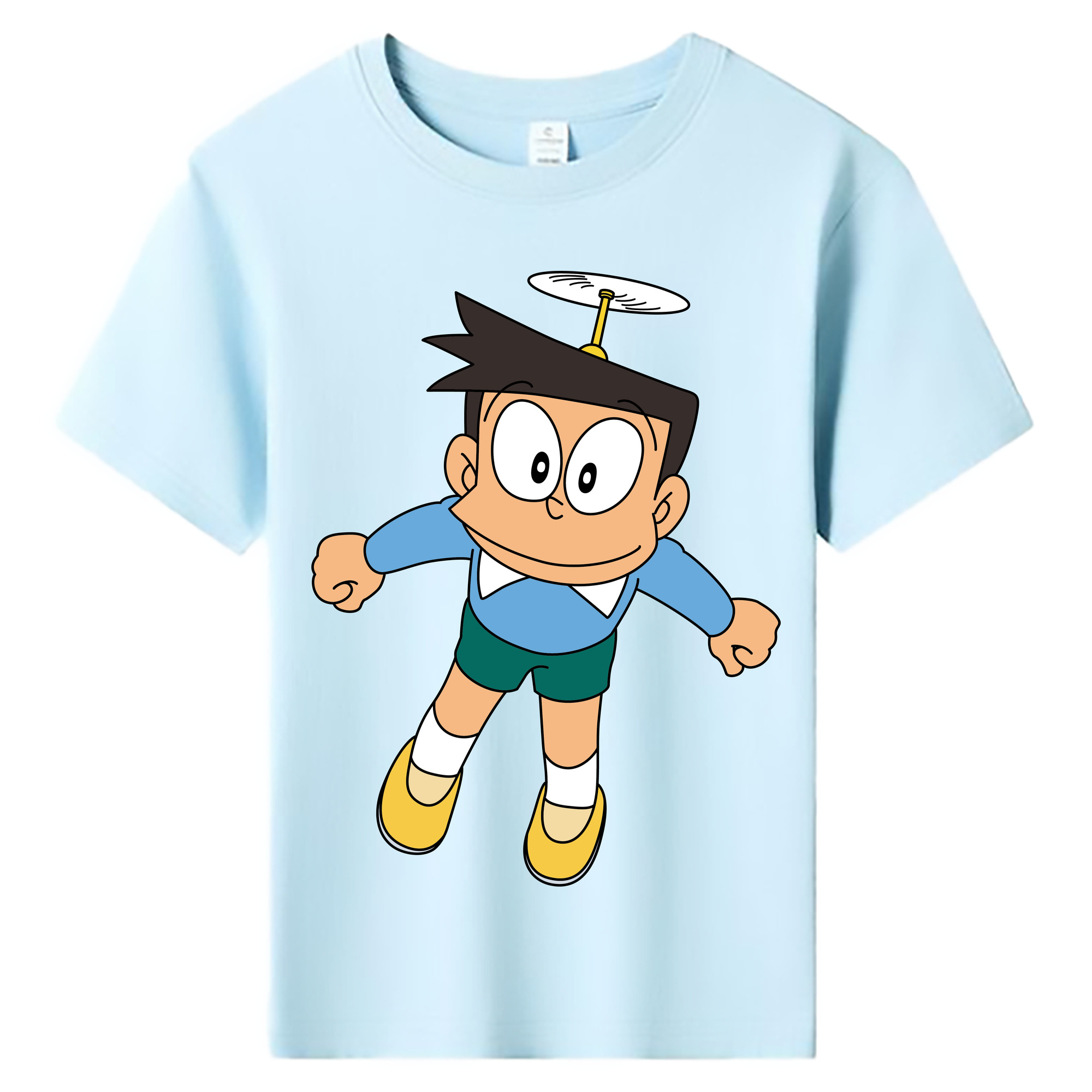 （画像用） ドラえもん 骨川 スネ夫 Doraemon Honekawa Suneo 綿100％キッズTシャツ（フロントプリント）